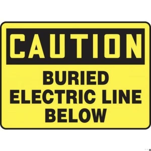 Accuform OSHA CAUTION SAFETY SIGN BURIED MELC629XV MELC629XV - main